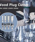 Heavy Duty Wood Plug Cutter Set With Eight Titanium Coated Drill Bits For Woodworking Projects Deep Cut Shanks Nine Point Three Millimeters steel drill bits in action.