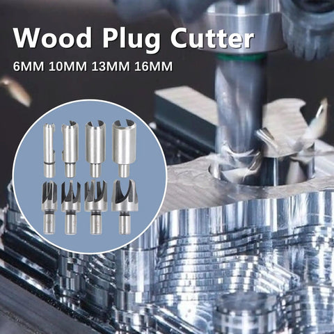 Heavy Duty Wood Plug Cutter Set With Eight Titanium Coated Drill Bits For Woodworking Projects Deep Cut Shanks Nine Point Three Millimeters steel drill bits in action.