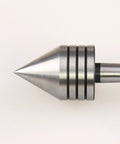 Side view of Amazon Hurricane Turning Tools live tailstock center with 60° point, #1MT, steel body for wood lathe