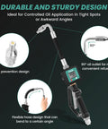 Digital Oil Control Valve Flow Meter Dispenser Nozzle with flexible hose and 90-degree outlet for pro-grade oil gun use