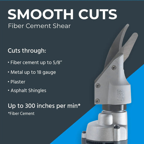 Powerful Electric Shears That Slice Through Five Eighths Inch Thick Fiber Cement Siding And Backerboard Like A Hot Knife Through Butter With Two Thousand Five Hundred Rpm Motor And Heavy Duty A Two Steel Blades For Fast Clean Cuts Every Time