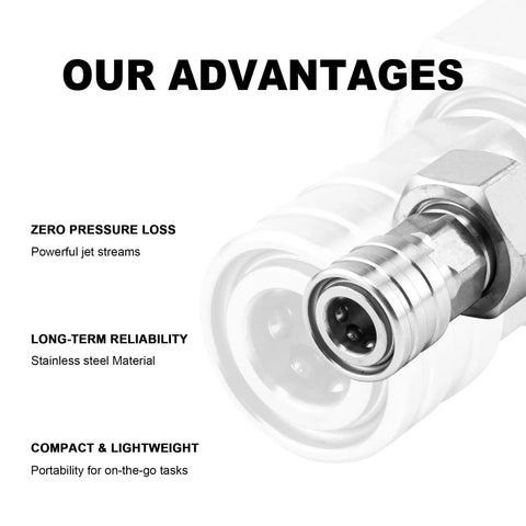 Garden Hose To Quarter Inch Quick Connect Adapter From Three Quarter Inch GHT To Quick Connect For Pressure Washer Stainless Steel Easy Install