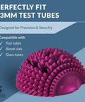 Hedgehog Themed Test Tube Rack For 13mm Tubes Holds 12 Glass Or Plastic Tubes Vial Holder And Phlebotomy Supplies Organizer Built For Lab Life In Vet Clinics And Pediatric Offices Grape Color