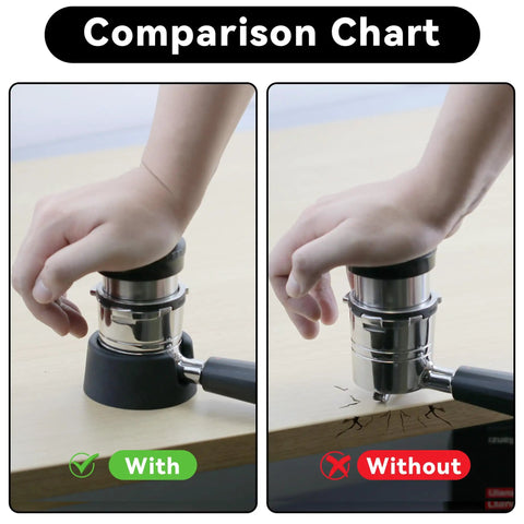 Comparison of Espresso Distribution Tool and Portafilter Holder for Ninja Espresso Machines with and without tamping station