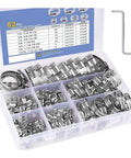 Get Your Fix Fast With This Sick 82Pc Stainless Steel Worm Gear Clamp Kit Featuring Heavy Duty Adjustable Hose Clamps For Water And Oil Lines In All Sizes From Small To Giant. 82-piece 304 stainless steel worm gear hose clamp kit with organizer box and wrench