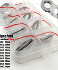 Ultra Thin Stainless Steel Washer Set 304 For Quick Tighten DIN988 Flat Shims M9 Through M18 0.5mm Thick Gasket Assortment Kit DIY Friendly Corrosion Resistant For Bolts And Screws, 100pcs set in bags