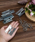 Heavy Duty Iron H Shape Lift Off Door Hinge Set 3x2 Inch Removable Hinges With 60 304 Stainless Steel Screws shown on hand