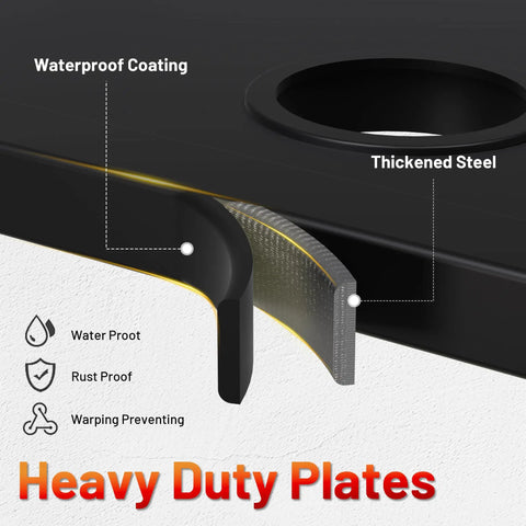 Close-up of thickened steel and waterproof coating detail on heavy-duty Cordless Tool Holder Wall Mount With Charging Station.