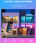 Controlling outdoor lights with Smart A19 E26 Color Changing LED Bulbs 60W Equivalent through app interface on smartphone