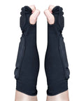 Black Hand And Forearm Armor Guards For Martial Arts Training Large Size With High Density Foam and Premium Stitching