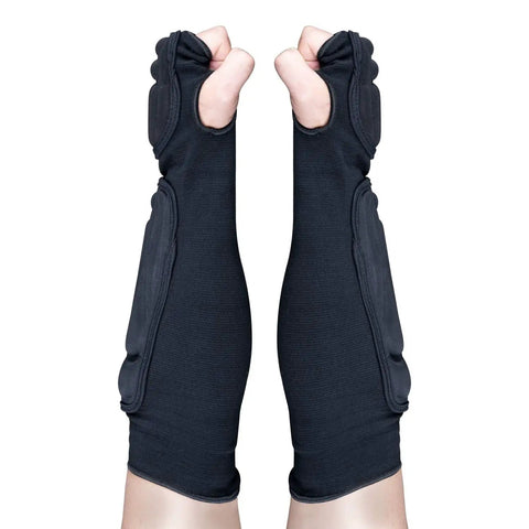 Black Hand And Forearm Armor Guards For Martial Arts Training Large Size With High Density Foam and Premium Stitching
