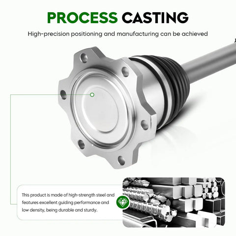 Heavy Duty Front Cv Axle Shaft Pair Drop In Ready No Sweat Swap Bolt On For 4wd Awd 6 Lug Chevy Silverado 1500 Tahoe Suburban Gmc Sierra Yukon Cadillac Escalade Driver Passenger Side with steel construction.