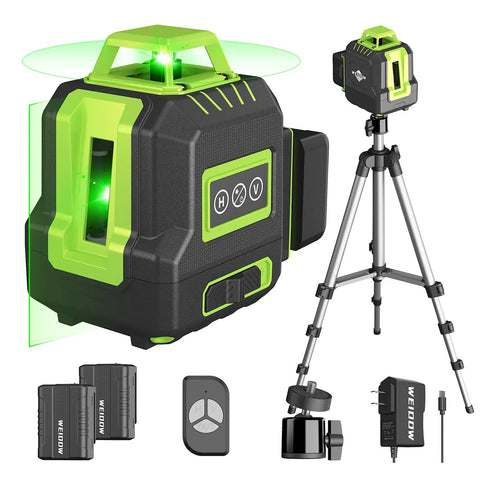 40 Inch 360 Degree Green Laser Level With Tripod Self Leveling Pulse Mode And Twin Li Ion Battery Go To DIY Tool