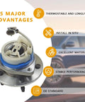2pc Front & Rear Wheel Hub Bearing Assembly for 2000-2013 Chevy Impala Monte Carlo with ABS Sensor, 5 major advantages listed