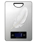 Digital Kitchen Scale With Lab Grade Precision, 11 lb capacity stainless steel food scale with feather and digital display