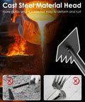 Two In One Weed Puller And Garden Hoe With A 60 Inch Long Handle Heavy Duty Stainless Steel Triangle Hoe with cast steel head