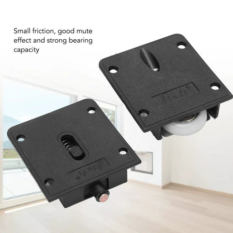 4 Pairs Furniture Roller Wheels For Closet Cabinets Wardrobes And Sliding Doors Smooth Quiet Pulleys And Rails For Cabinet Doors