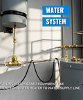 Plumbing system with Six Pack Tee Plumbing Pipe Connector Set Three Quarter Inch Push Fit PEX Tee No Lead Brass Tee Fittings installed