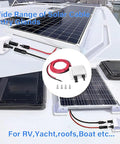 Weatherproof Solar Cable Entry Gland With ABS Shell IP68 UV Resistant Dual Cable Entry Housing 10AWG Wire 10ft Length on RV roof