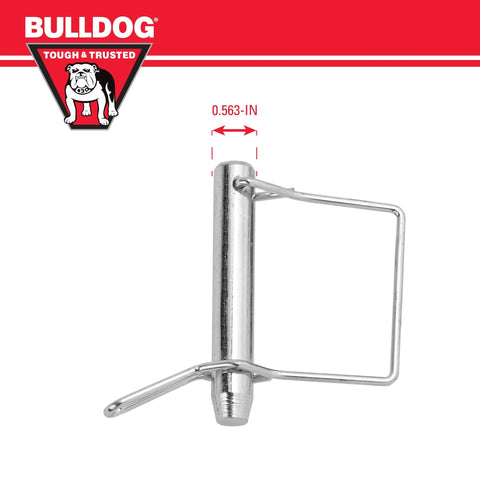 Trailer Jack Lynch Pin Kit 0.563 Inch Diameter Replacement Pin for Quick Secure Towing, steel with zinc finish