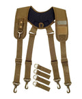 X Shaped Tactical Belt Harness With Padded Suspenders For Men featuring adjustable straps and clips for heavy duty tool belt system