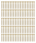100 Pcs Star Drive Woodworking Screws Kit Carbon Steel Countersunk Tapping Screws With Round Heads Heavy Duty High Hardness For Hardwood Projects 4.2x50mm Torx Screws Set For DIY Pros displayed in rows.