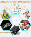 Do It All Portable Household Large Cleaning Bag With Multifunctional Waterless Cleaner Machine shown with diverse cleaning uses