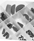 Pro Grade Woodruff Key Assortment Kit Crescent Shape Carbon Steel Keyways For Replacement And Storage in plastic case