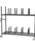 No Bull Heavy Duty Packing Station Cart With Fully Adjustable Height Steel Wire Shelving Plus Smooth Rolling Locking Casters for organized packing.