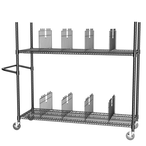 No Bull Heavy Duty Packing Station Cart With Fully Adjustable Height Steel Wire Shelving Plus Smooth Rolling Locking Casters for organized packing.