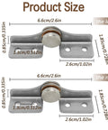 Adjustable Torque Hinge 2.0 N.M With Damping For Doors Windows Cabinets And Folding Tables Smooth 90 Degree Stop At Will Swivel Hinge Stainless Steel Includes Screws Pair Silver showing dimensions of 66mm x 16.5mm