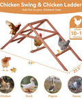 Wooden Chicken Perch And Roosting Bars For 10 To 12 Chickens, 3 Layer Fir Design With Swing, dimensions 69L x 22.5W x 28H