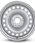 Front view of 16 Inch Painted Silver Rim For Promaster City 2015-2022 OE Direct Replacement Wheel, Bolt Pattern 5x98, Fits 215/55R16 Tires.