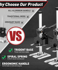 XClifes aluminum labor-saving arm jack handle pair with vertical lifting posts and bases, 2-pack.
