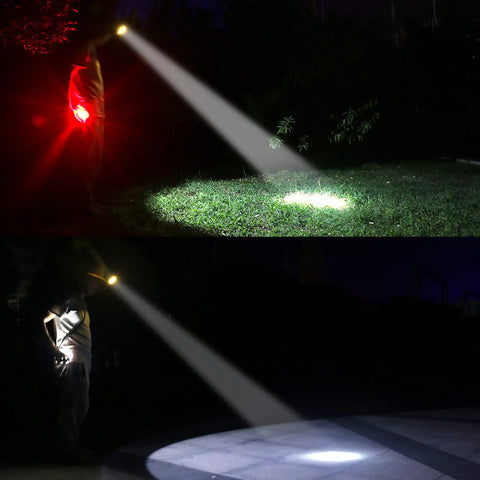 Hard Hat Mining Headlamp With Battery Pack, Dual LED Illumination 1 Main LED And 2 Auxiliary LEDs, Rechargeable, Waterproof, Explosion Proof Cap Lamp For Mining Tunneling Outdoor Work Sites