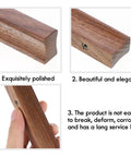 Two Pack Walnut Wood Drawer Handles 150mm Center To Center Cabinet Pulls For Kitchen Dresser Wardrobe And Furniture Durable Easy To Install Modern Sleek Rustic Style Knobs For Safe Comfortable Grip with polishing details.