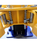 APlusLift HW-10KOH-A 10000lb two-post overhead car lift with yellow frame and blue base
