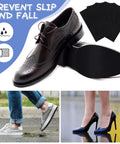 7 Sheets Shoe Sole Repair Patch Kit Non Slip Protector Pads For Worn Bottoms displayed with shoes showcasing non-slip patch.