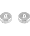 2 Pack Aluminum Flywheels For Nerf N-Strike Elite Stryfe And Rapidstrike CS-18 Silver Finish, side view showing texture detail