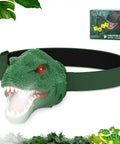 Dinosaur Headlamp For Kids With LED Flashlight Roar And Silent Modes, T Rex Dino Toy For Boys And Girls Ages 3 4 5 6 7 8, Camping Gear