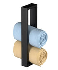 Matte Black 10 Inch Towel Bar Wall Mount for Bathroom Made from SUS304 Stainless Steel with rolled towels