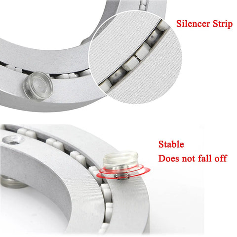 Close-up of Heavy Duty Lazy Susan Turntable 24 inch aluminum swivel plate with silicone cup and silencer strip detail.