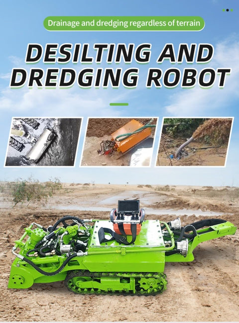 Industrial Sludge Removal Robot For Tanks Drainage Channels Pipelines And Waterways Remote Controlled Dredging Machine