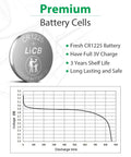 Premium CR1225 lithium battery cell with 3V charge details and voltage discharge graph, Top Shelf Cr1225 Lithium Batteries Pump Out Kickass 3 Volt Power For Remotes And Gadgets.