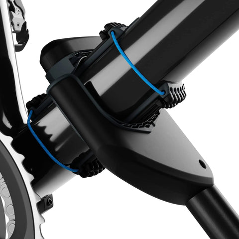 Close-up of Carbon Frame Protector For Bikes Black All Round Fit Adjustable With Soft TPE Liner Scratches Guard in use on frame.