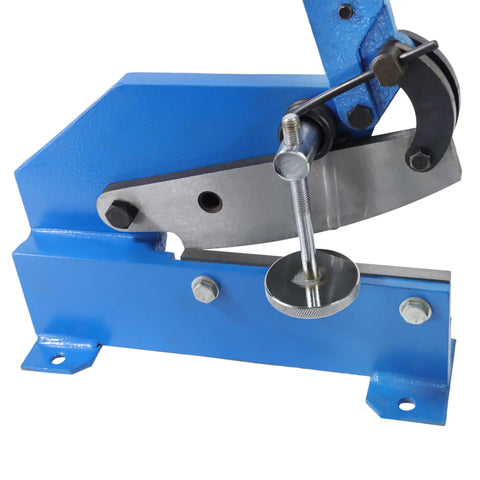 Bench Mounted Manual Sheet Metal Shear 8 Inch Multi Purpose Steel Shear For 3/16 Inch Metal Plates And 1/2 Inch Rods Durable Cast Iron