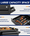 On Wheels 5-Drawer Metal Tool Cabinet Rolling Chest With Locking Keys Heavy Duty Tool Storage Organizer For Garage Shop Warehouse Workshop Durable Steel Construction And Easy Mobility side handle and drawer workspace