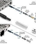 Diagram of Beefed Up Aluminum Transmission Housing Assembly For 4L60E 4L65E 4L70E showing components and assembly details.