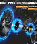 High precision bearings of the Straight Bolt On Tough Built AC Condenser Radiator Cooling Fan Assembly for reduced friction.