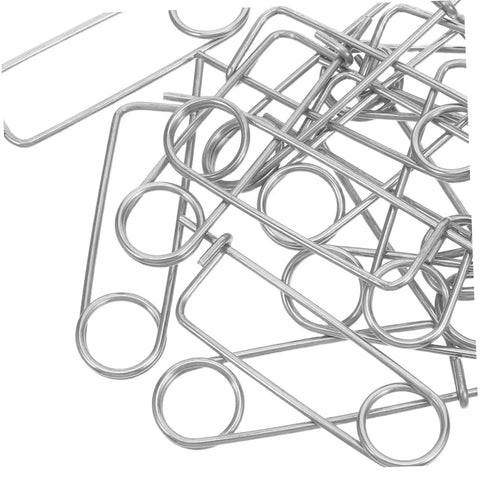 Cool Heavy Duty Stainless Steel Cotter Safety Pin Lot 20pcs For Farm Hitch And Industrial Machinery Lock Anti vibration Spring Pins arrangement.